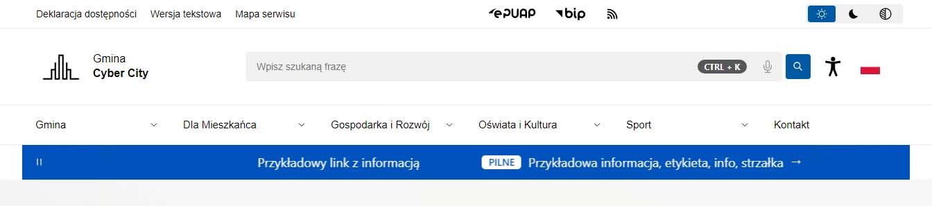 Pasek przewijany - menu